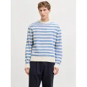 Jack & Jones Pull-over 'JORNANTUCKET' écru / bleu roi