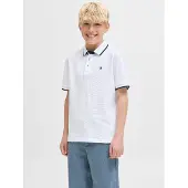 Jack & Jones Junior T-Shirt 'JJEPaulos' noir / blanc
