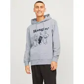 Jack & Jones Sweat-shirt 'JJXMas' gris clair / noir