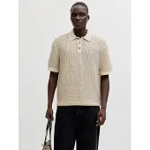 Jack & Jones Blukingsley Knit Short Sleeve Polo Beige XS Homme