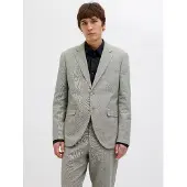 Jack & Jones Veste de costume 'JPRRiviera' vert chiné
