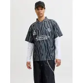 Jack & Jones T-Shirt gris basalte / noir / blanc