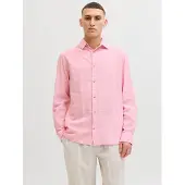 Jack & Jones Esummer Linen Blend Long Sleeve Shirt Rose S Homme