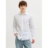 Jack & jones Esummer Linen Blend Long Sleeve Shirt Blanc L Homme