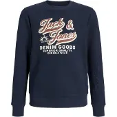 Jack & Jones Sweat bleu marine / marron / blanc