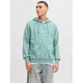 Jack & Jones Sweat-shirt 'JJESoho' bleu cyan / blanc