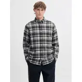 Jack & jones Premium Chemise 'JPRBLUBarkley' gris foncé / noir / blanc