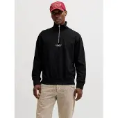 Jack & Jones Sweat-shirt 'JJESoho' noir / blanc