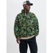 Jack & Jones Veste en polaire turquoise / olive / noir