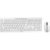 Cherry STREAM DESKTOP RECHARGE - Ensemble clavier et souris - sans fil - 2,4 GHz - QWERTY - US avec symbole Euro - interrupteur à clé : SX - Pale Gray