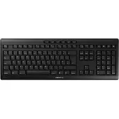 Cherry Clavier sans fil Contour Design Stream, modèle universel RF, compatible USB, disposition QWERTY britannique, couleur noire