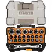 DeWalt Jeu de 24 embouts et clés à cliquet