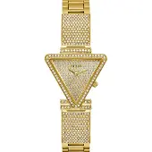 GUESS Montre à affichage analogique 'FAME' champagne / or / transparent