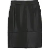 BOSS Jupe crayon Slim en cuir lisse