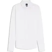 BOSS Chemise Slim en coton stretch à rayures facile à repasser