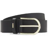 HUGO Ceinture en cuir avec bouclerie dorée