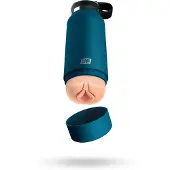 PDX - Fuck Flask Private Pleaser - vaginette dans une flasque (bleu-chair)