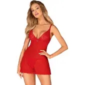 Obsessive Babydoll Et String Chilisa Rouge - Obsessive