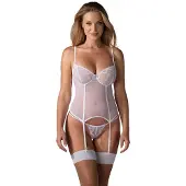 Obsessive Alissium Corset & Culotte Blanc M/L