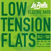 La Bella Cordes basses plates en acier inoxydable LTF-4A faible tension et longue chelle