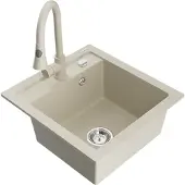 Mexen Vito 1 bac en granit avec mitigeur Elia, Beige - 6503-69-670101-69