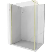 Mexen Kioto Douche murale Walk-in 90x30 cm, Brushed Gold