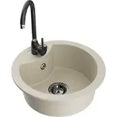 Mexen Diego 1 bac en granit avec mitigeur Telma, Beige - 6512-69-670200-70