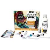 Pebeo Médium de coulage - Ultimate - Set découverte - 250 mL - Finition satinée - Kit complet