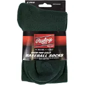 Rawlings Lot de 2 paires de chaussettes de baseball (petites, vert foncé)