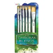 Ooly Chroma Lot de 6 pinceaux de tailles assorties, pinceaux de niveau dbutant intermdiaire pour enfants et enfants, fournitures de rentre s
