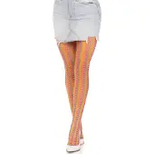 Leg avenue Collants en filet au crochet arc-en-ciel.