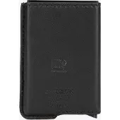 WITTCHEN Porte-cartes pour homme avec mécanisme coulissant, noir, cuir naturel
