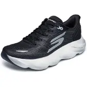 SKECHERS Chaussures de Course Aero Burst Homme, Noir/Blanc, 9