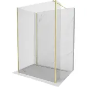 Mexen Kioto Walk-In paroi de douche 135x90x40cm, or brossé