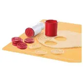 Tescoma Tampon à biscuits DELÍCIA, 6 motifs de Noël, Emporte-pièce, Rouge