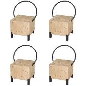 Mendler Lot de 4 chaises de salle à manger -L76