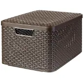 Curver STYLE L panier avec couvercle brun foncé