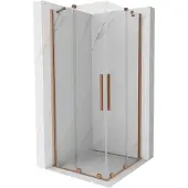 Mexen Velar Duo cabine de douche 100x100 cm cuivre