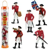 Safari Ltd - Armée britannique de la Guerre d'indépendance - TOOB, 3 pièces, Armée britannique de la Guerre d'indépendance, Multicolore