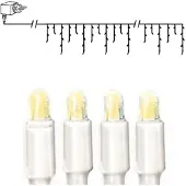 Star Trading Guirlande lumineuse , série MICRO "Icicle", 100 ampoules, longueur approximative de 2 mètres, ampoules transparentes, câble transparent, pour usage extérieur, référence 592-70