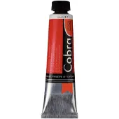 Cobra Tube de 40 ml de peinture l'huile diluable l'eau - Rouge moyen transparent