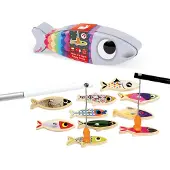Janod Jeu de pêche à la ligne Sardine en bois dès 2 ans
