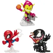 Hasbro Marvel Spider-Man Mighty-Verse Collection Srie 1 Multipack 3 figurines collectionner de 2,5 pouces Jouets de super-hros pour les enfants de 4
