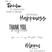 SIZZIX Tampon encreur de decoration - 665403 - Lot de 5 timbres transparents Sunnyside Sentiments 1 par Pete Hughes