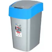 Curver "FLIP BIN" poubelle 25 l argent/bleu