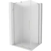 Mexen Velar L cabine de douche 90x80cm, givrée, nickel brossé