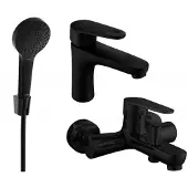 Mexen Kama R05 set de baignoire, Noir - 72503R05-70