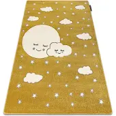 Rugsx Tapis PETIT MOON étoiles, des nuages or 180x270 cm