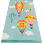 Rugsx Tapis PLAY des ballons des nuages G3426-2 vert 120x165 cm