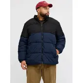 Jack & jones Plus Veste d’hiver 'JJPMAZE' bleu nuit / noir